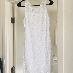 Gorgeous white lace cocktail dress